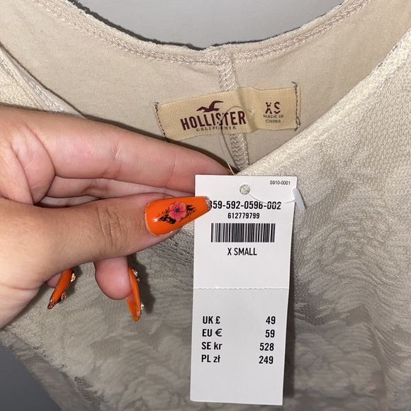 NWT HOLLISTER LACE BODYCON DRESS LONG SLEEVE XS - Picture 4 of 5